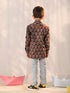 Vastramay Boy's Coffee Ethnic Shirt