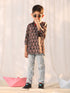 Vastramay Boy's Coffee Ethnic Shirt