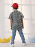 Vastramay Boy's Bottle Green Ethnic Shirt