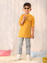 Vastramay Boy's Mustard Ethnic Shirt