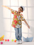 Vastramay Boy's Mustard Ethnic Shirt