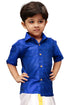 Vastramay Boys Royal Blue Opaque Ethnic Shirt