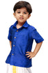 Vastramay Boys Royal Blue Opaque Ethnic Shirt