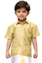 Vastramay Boys Gold Opaque Ethnic Shirt