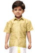 Vastramay Boys Gold Opaque Ethnic Shirt