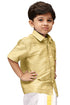 Vastramay Boys Gold Opaque Ethnic Shirt
