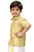 Vastramay Boys Gold Opaque Ethnic Shirt