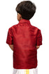 Vastramay Boys Maroon Gold Opaque Ethnic Shirt