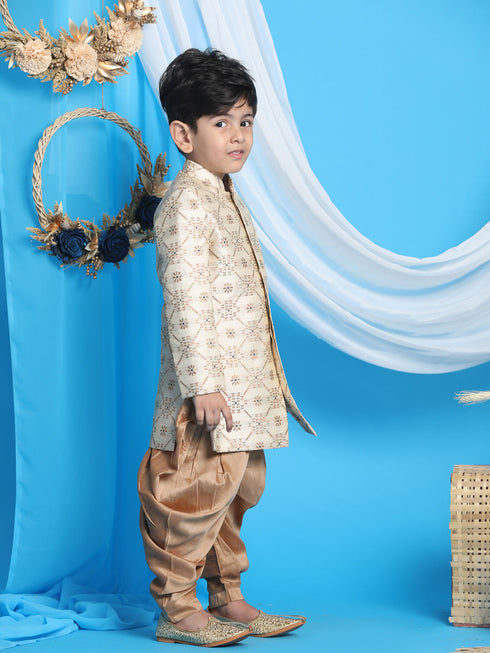 Vastramay Boys Gold Sherwani Set