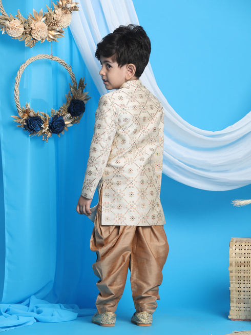 Vastramay Boys Gold Sherwani Set