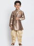 Vastramay Boys' Gold Cotton Blend Sherwani