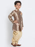 Vastramay Boys' Gold Cotton Blend Sherwani