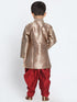 Vastramay Boys' Gold Cotton Blend Sherwani