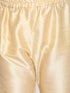 Vastramay Boys Pink & Gold-Colored Woven-Design Brocade Slim Fit Sherwani Set