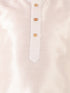 Vastramay Boys' White Cotton Silk Kurta and Green Dhoti Pant Set