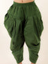 Vastramay Boys' White Cotton Silk Kurta and Green Dhoti Pant Set