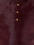 Vastramay Boys' Wine Cotton Silk Blend Kurta and Dhoti Pant Set