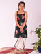Vastramay Girl's Floral Printed Cotton Silk Kurta And Tulip Pant Set