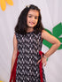 Vastramay Girls Black And Maroon Dhoti Kurta Set