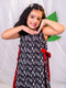 Vastramay Girls Black And Maroon Dhoti Kurta Set