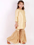 Vastramay Silk Blend Gold And rose Gold Woven Sibling Set