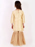 Vastramay Silk Blend Gold And rose Gold Woven Sibling Set