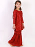 Vastramay Silk Blend Maroon Woven Siblings Set