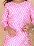 Vastramay Laheriya Print Pink And Blue Cotton Blend Siblings Set
