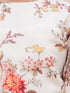 Vastramay Cream Cotton Blend Floral Print Kurta Pyjama Sibling Set