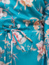 Vastramay Turquoise Blue Cotton Blend Floral Print Kurta Pyjama Sibling Set