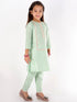 Vastramay Mint Green Color Viscose Kurta Pyjama Siblings Set