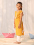 Vastramay Girls' Mustard Kurta Leggings Set
