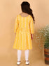 Vastramay Orange Pure Cotton Chikankari Siblings Set