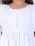 Vastramay White Pure Cotton Chikankari Siblings Set