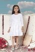 VASTRAMAY Girl's White Mirror Kurta