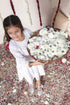 VASTRAMAY Girl's White Mirror Kurta