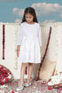 VASTRAMAY Girl's White Mirror Kurta