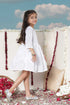 VASTRAMAY Girl's White Mirror Kurta
