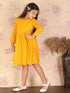 Vastramay Girl's Yellow Mirror Kurta