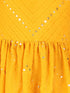 Vastramay Girl's Yellow Mirror Kurta