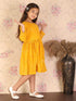 Vastramay Girl's Yellow Mirror Kurta