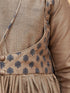 Vastramay Brown Silk Blend Ethnic Print Kurta Pyjama Sibling Set