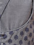 Vastramay Grey Silk Blend Ethnic Print Kurta Pyjama Sibling Set