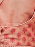 Vastramay Pink Silk Blend Ethnic Print Kurta Pyjama Sibling Set