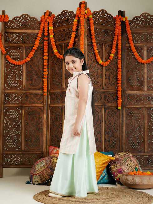 Vastramay Girls Multicolor kurta and Palazzo Pant Set