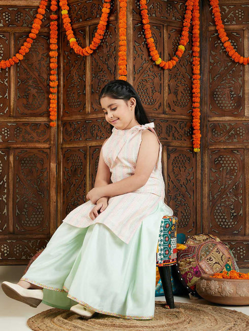 Vastramay Girls Multicolor kurta and Palazzo Pant Set