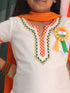 VASTRAMAY Girls Republic Day Special White Kurta Salwar Set