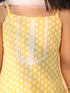 Vastramay Girl's Yellow and White Kurta, Sharara and Dupatta Set