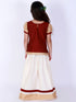Vastramay Maroon And Cream South Collection Sibling Set