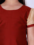 Vastramay Maroon And Cream South Collection Sibling Set